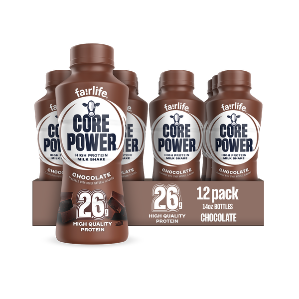 Fairlife Core Power Protein Shake, Chocolate, 26g Bottle, 14oz, 12 Pack